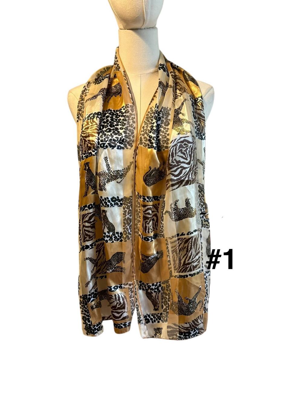 Scarfs Lot of 3 Brown Tones Shawl Wrap Head Gear Boho Chic Whimsical Artsy